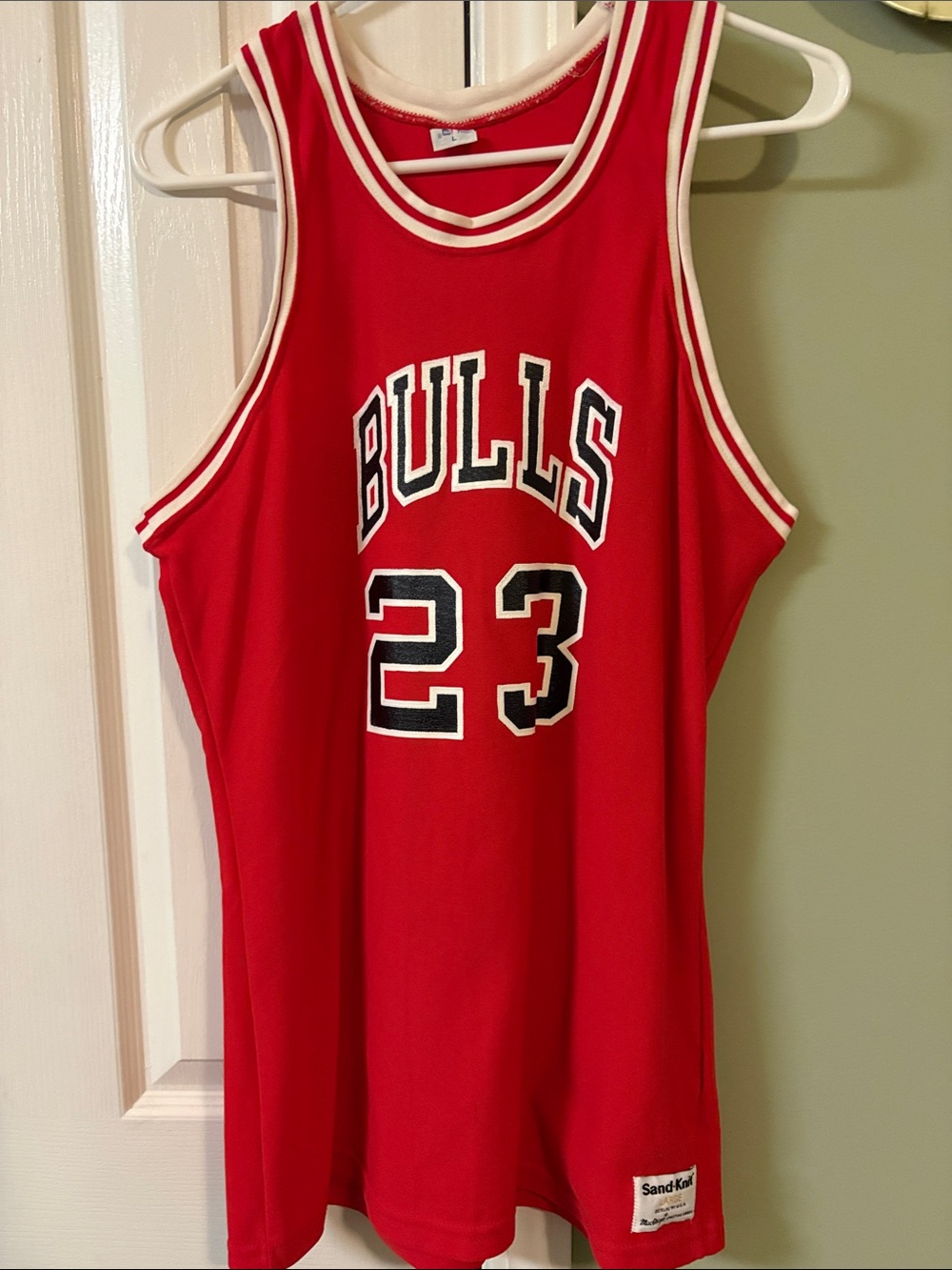Vintage Bulls #23 Red Basketball Jersey